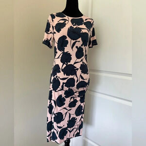 A Pea In The Pod pink short sleeve pullover maternity dress w/ flowers Size S